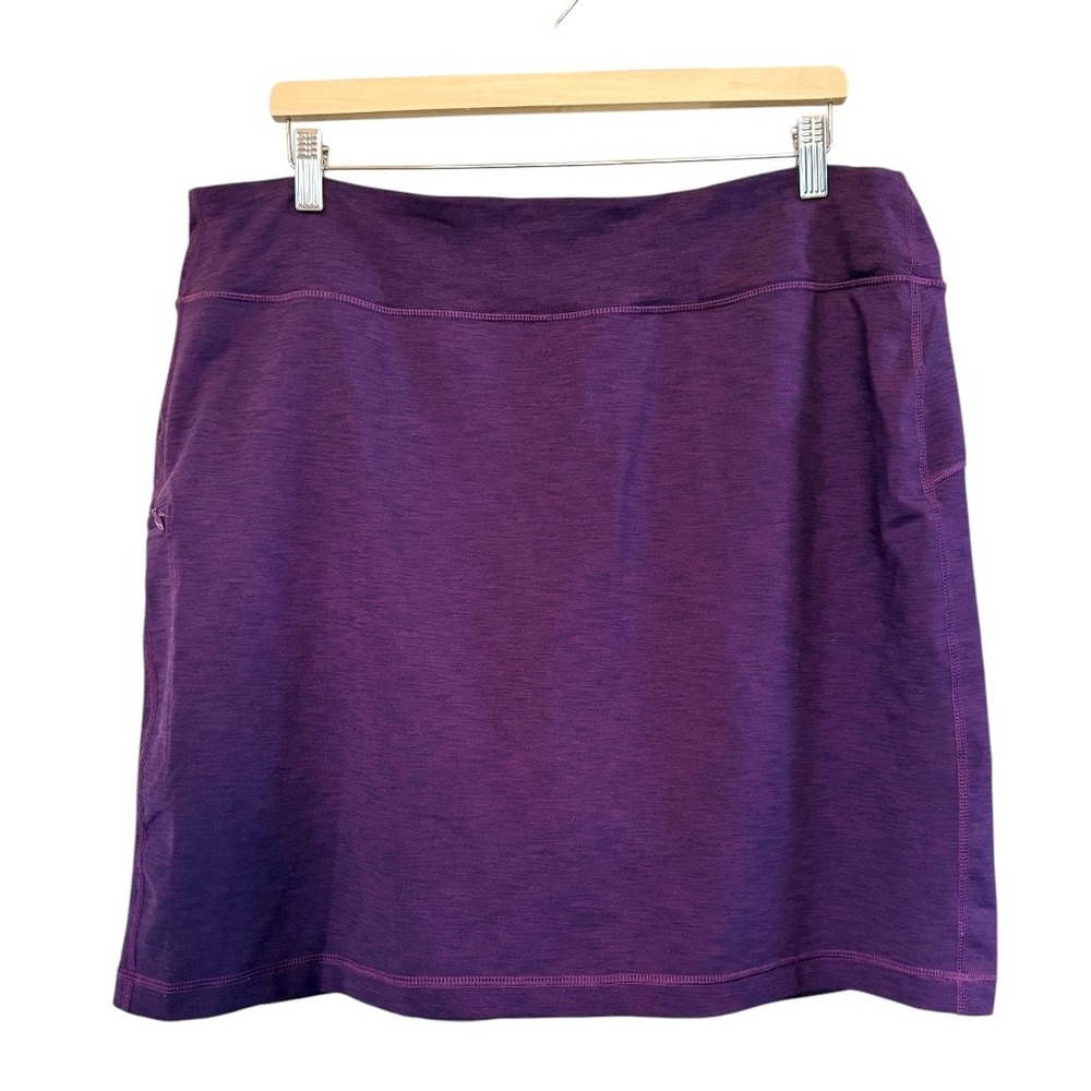 Duluth Trading Purple Noga Stretch Athletic Skort/Skirt & Undershorts Size XL